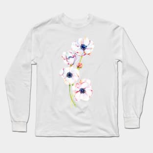 Asymmetrical Anemones Long Sleeve T-Shirt